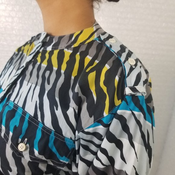 1990s Escada Cotton Zebra Top - Picture 4 of 12